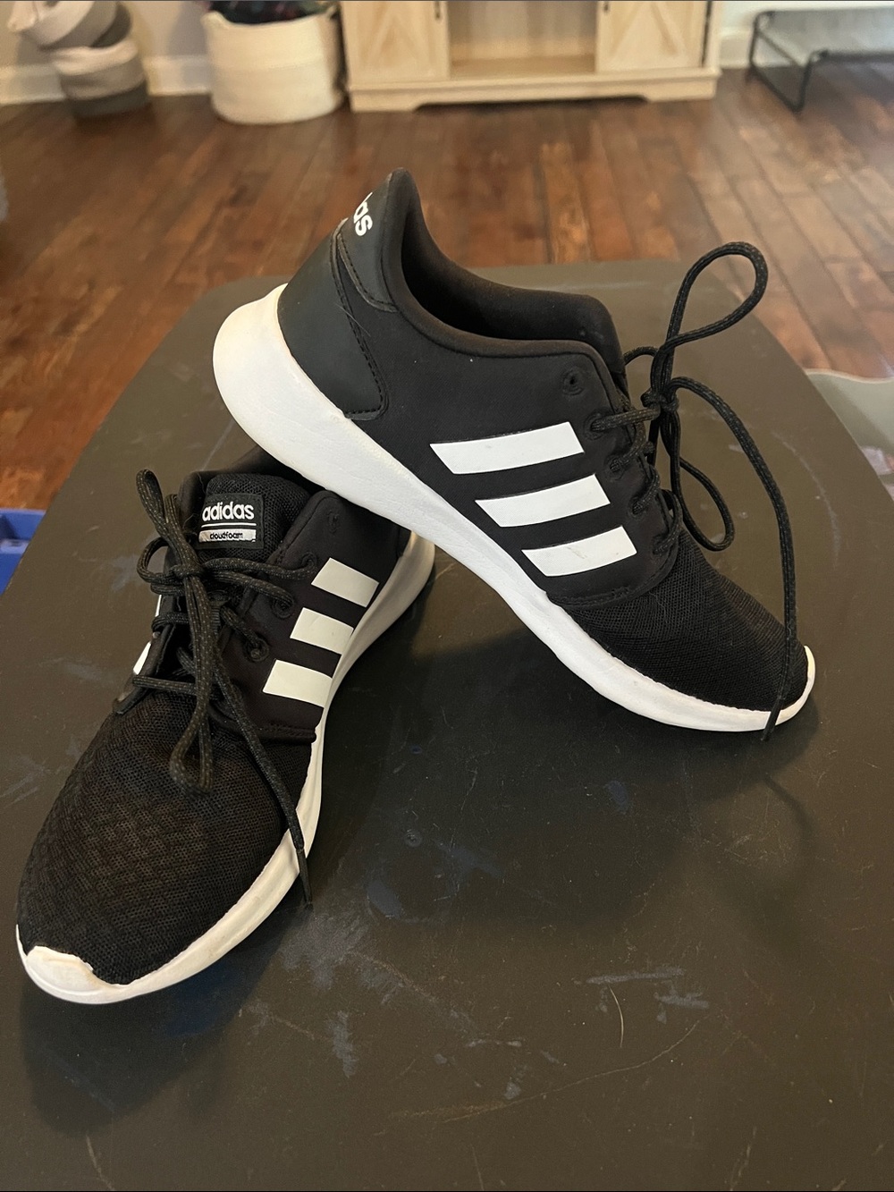 Adidas womens Black/White Lightweight Running Shoes